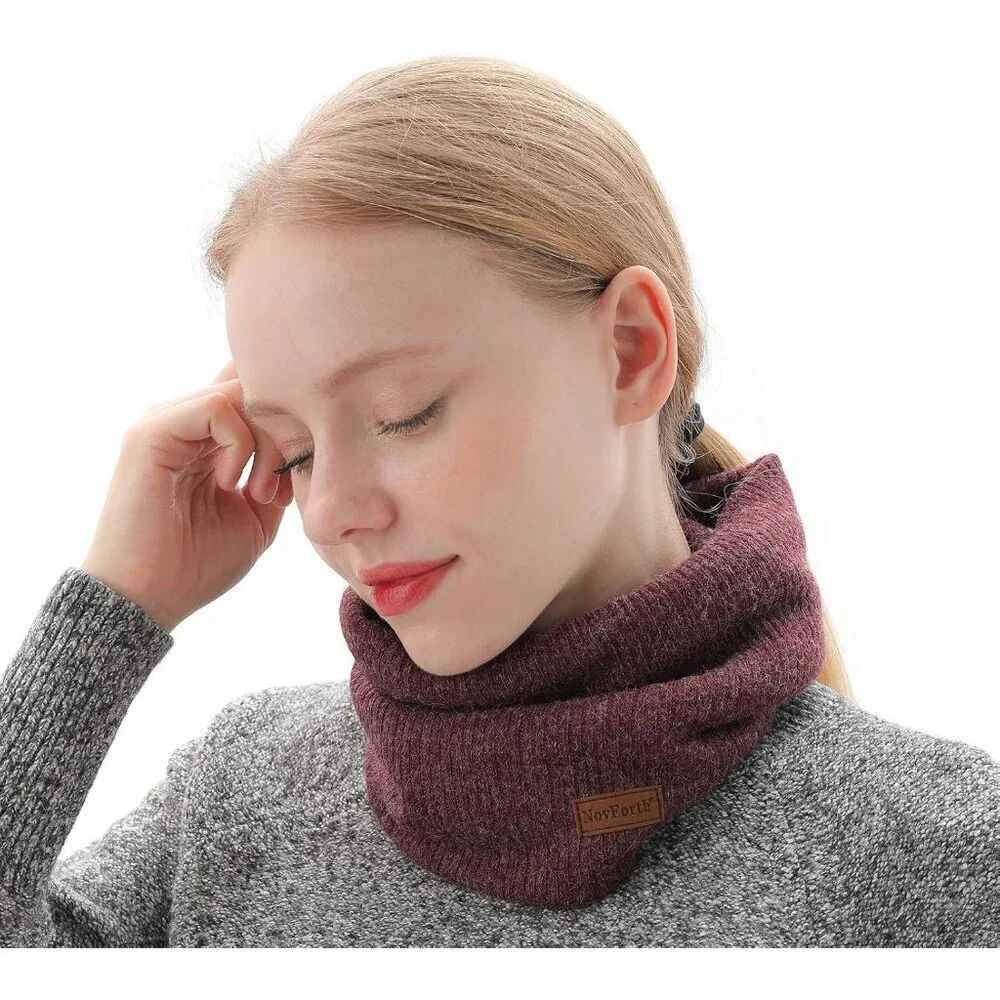 Men's Black Grey Red Winter Ski Neck Gaiter Face Scarf Fleece Windproof Scarves